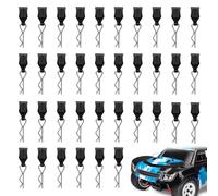 Zuxbolf 36 Pz Perni per Clip per Auto RC,Clip a Forma di R per Auto Telecomandata,Pin della Clip del Corpo,Pin a Conchiglia RC per Scocca Auto Telecomandata 1/8,1/10,1/12,1/14,1/16 e 1/18