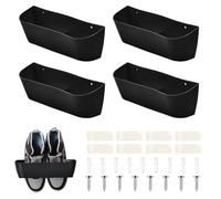 Zuxbolf 4 Pz Portascarpe da Parete per Camper,Portascarpe da Campeggio da Appendere,Organizer per Scarpe da Campeggio con Autoadesivo per Camper, Bagno,Soggiorno, Plastica