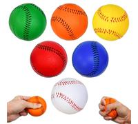 Zuxbolf 6 Pz Palline Antistress in PU,Mini Palline Sportive da 7cm,Palline di Spugna Morbida in Schiuma,Allenamento Mani e Decompressione,Sport Palline Antistress per Festa, Regali di Compleanno