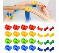 Zuxbolf Connettori per Binari per Treno,Connettori Adattatori da Treno,Accessori 28 Pz Connettori per Ferrovia in Plastica