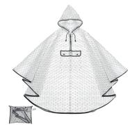 Zuxbolf Poncho Impermeabile Antipioggia,Mantella Antipioggia Donna,Portatile Poncho con Cappuccio,Poncho Pioggia EVA Trasparenti e Riutilizzabili per Donne e Uomini