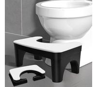 Zuxbolf Sgabello da Toilette Pieghevole,Poggiapiedi per WC Addensato,Sgabello Bagno Fisiologico per WC per Alleviare L'Intestino Adulti,Bambini,Anziani,Incinte