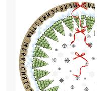 Zuxbolf Tappeto Albero di Natale,Copri Base Albero di Natale da 122cm,Gonna per Alberi Natalizie,Telo Decorativo per Base Alberi per Decorazioni per Feste di Famiglia