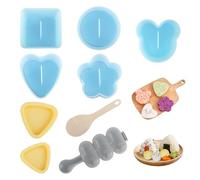ZUYIST Set di 8 pezzi per sushi maker fai da te antiaderente onigiri, forma triangolare Onigiri Maker, forma creativa per palline di riso, riutilizzabile con 1 piccola pagaia per bambini, adulti,
