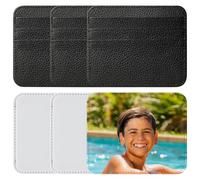 ZUYYON 6 pz sublimazione vuoto portafoglio trasferimento di calore ultrasottile porta carte vuoto in pelle PU tasca frontale portafoglio borsa per carte fai da te artigianato per uomini donne