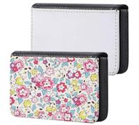 ZUYYON Porta biglietti da visita vuoto a sublimazione in pelle PU custodia per carte di nome tasca trasferimento di calore vuoto porta carte portafoglio con chiusura magnetica per uomini donne,