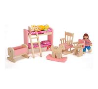 Zuzer Mini Casa Bambole Set Casa Bambole Mobili Legno Miniatura Furniture Regalo di Compleanno Giocattolo per Ragazza Regalo di Natale