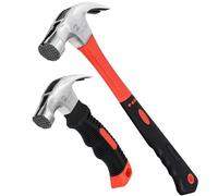ZUZUAN Set di martelli da carpentiere da 453,6 g e 226,8 g con supporto magnetico per chiodi, impugnatura antiscivolo, doppia scanalatura per chiodi, manico ergonomico per precisione e sicurezza