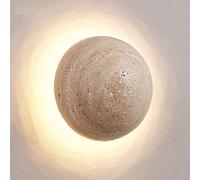 ZVALIEVYE Applique da Parete a Led, Illuminazinordica Rotonda, Montaggio a Parete, Lampada da Parete in Pietra Naturale, Applique Cablate a Globo, Luci da Parete da 15 W, per Interni, Soggiorno, Camer