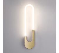 ZVALIEVYE Applique da Parete a Led in Oro Applique da Parete Moderna Illuminazilampada da Parete Lineare Applique da Parete in Metsemplice Applique da Parete Geometriche per Soggiorno Camera da Letto
