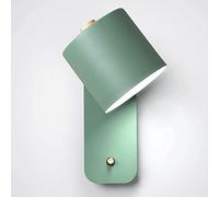 ZVALIEVYE Applique da Parete a Led Regolabile per Comodino da Camera da Letto,Da da Parete in Ferro Battuto Semplice per Sala da Pranzo,Da da Parete Decorativa Cilindrica per Soggiorno/Verde