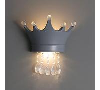 ZVALIEVYE Applique da Parete Creativa Applique da Parete a Led Lampada da Parete a Forma Di Corona Di Cartanimato, Illuminazida Parete per Cameretta Dei Bambini Luci da Parete per Interni, Applique da
