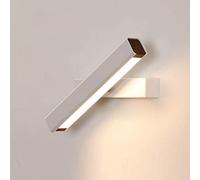 ZVALIEVYE Applique Moderna Tricolore Dimmerabile,De da Parete a Led Orientabili a 350°, Applique da Parete in Legno Di Caucciù per Comodino,De da Parete Rustiche per Soggiorno/Luce Tricromatica Bianca