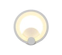 ZVALIEVYE Lampada da Parete a Led in Ferro Battuto Semplice e Moderna, Sempliceda da Parete Rotonda con Paralume in Acrilico, Illuminazidecorativa Artistica per Studio, Bagno, Camera da Letto, Comodin