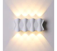ZVALIEVYE Lampada da Parete con Fiocco Luminoso su e Giù,Da da Parete per Interni con Sfondo Moderno per Soggiorno, Applique da Parete in Alluminio per Sfondo Soggiorno/Bianco/Quadrupli