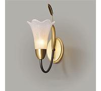 ZVALIEVYE Lampada da Parete da Comodino con Portalampada E14 in Rame Semplice Americano,Da da Parete Retrò Di Lusso, Illuminazidecorativa per Parete Di Sfondo per Tv Del Soggiorno, Adatta per Camera d