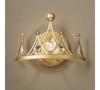 ZVALIEVYE Lampada da Parete in Criste Ferro Battuto a Forma Di Corona,Da da Comodino Postmoderna a Led G9 per Camera da Letto,Da da Parete per Interni, Illuminazia Corona per Parete Di Sfondo Del Sogg