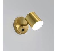 ZVALIEVYE Lampada da Parete Interamente in Rame,Da da Parete in Acrilico con Interruttore, Semplice e Di Lusso, per Divano, Sfondo,Da da Parete Girevole a Led per Camera da Letto e Comodino./Spesso