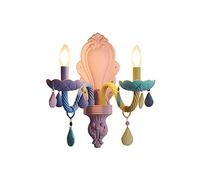 ZVALIEVYE Lampada da Parete Moderna Americana,Da Decorativa a Led a Luce Variabile a Tre Colori con Proteziper Gli Occhi, per Cameretta Dei Bambini, da Parete per Camera da Letto, Sala da Pranzo, Corr