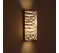 ZVALIEVYE Nuovada da Parete Antica Cinese,Da da Parete a Tunnel in Bambù e Vimini, Paralume in Rattan,Da da Parete Rustica, Applique,Da da Comodino, Corridoio, E27,Da da Parete Edison, Lanterna da Par