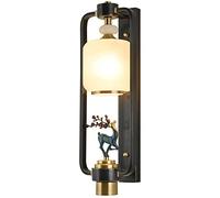 ZVALIEVYE Nuovada da Parete Moderna in Stile Cinese,Da da Parete Creativa a Led,Da da Parete Cinese con Decorazia Forma Di Cervo Sika, Adatta per Casa, Camera da Letto, Corridoio, Commerciale