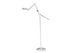 ZVALIEVYE Standing Tall Lamps Adjustable Led Floor Light With 8X Magnifying 2 Color Temperatures Cable Eye Reading Lamp Reading Light/White/a