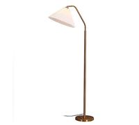 ZVALIEVYE Standing Tall Lamps Iron Floor Lamp Retro Adjustable Light Head Floor Light Pleated Fabric Lampshade Standing For Lamp Living Room Bedroom Reading Light/Dimmer Switch/37 * 153Cm