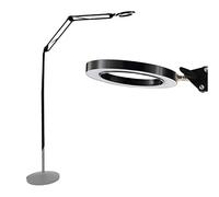 ZVALIEVYE Standing Tall Lamps Led Floor Lamps Magnifying Glass Floor Lamp Metal Base Reading Light With Gooseneck For Professional Tasks Standing Lights Reading Light
