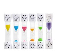 ZVBRSKM 6 pezzi clessidra lavarsi i denti per bambini, set di clessidra per bambini, orologio da denti con 3 minuti, clessidra colorata, igiene dei denti motivante