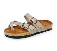 zvcv Home Pantofole per Bambini, Pantofole Esplosive in Cork Scarpe da Spiaggia Scarpe Neutrale-White_40