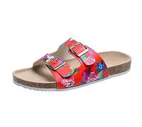 zvcv Pantofole estive Uomo, Pantofole Due Fibbie Piatte in Legno massello Fondo Morbido Pantofole da Coppia Resistenti all'Usura Donna-Nero_41