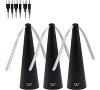 ZVD 3 Pezzi Ventola Anti Insetti, Ventilatore anti Mosche, Repellente per Zanzare per Interni Ed Esterni,Scaccia e Allontana Mosche, Vespe, Moscerini e Zanzare dal Cibo (Nero*3pcs)