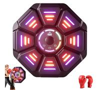 ZVD Music Boxing Machine, Macchina da Boxe Musicale con Connessione Bluetooth, 10 modalità di Allenamento, 9 velocità, Registrazione Colpi e Luci LED (Adulto)