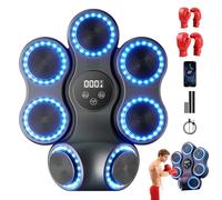 ZVD Music Boxing Machine,Tira Pugni da Muro con Musica,Machine Bluetooth da Boxe Elettronica con 11 modalità/velocità,Macchina di Boxe Musicale Intelligente per Adulti/Bambini (Stile Genitore-Figlio)