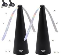 ZVD Pezzi Ventola Anti Insetti, Ventilatore anti Mosche, Repellente per Zanzare per Interni Ed Esterni,Scaccia e Allontana Mosche, Vespe, Moscerini e Zanzare dal Cibo (Nero*2pcs)