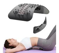 ZVD Tavoletta per La Schiena,Supporto Lombare,Massageur De Soutien pour La Colonne Vertébrale,Attrezzo Lombare - Schienale Regolabile per Palestra Pilates Yoga Casa Auto Letto E Viaggio (Nero)