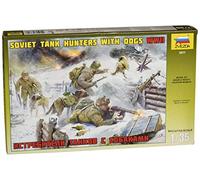 Zvezda 3611 SOVIET TANK HUNTERS WITH DOGS WWII KIT Modellino