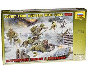 Zvezda 1:35 Cacciatori Sovietici del Carro Armato con I Cani