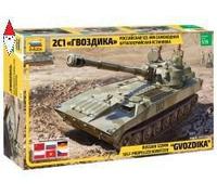 Russian 122mm Self-propelled Howitzer Gvozdika 1:35 Plastic Model Kit ZVEZDA