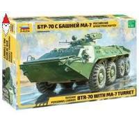 Russian Personnel Carrier Btr-70 With Ma-7 Turret 1:35 Plastic Model Kit ZVEZDA