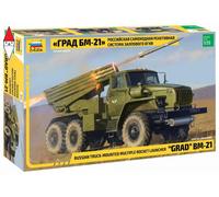 ZVEZDA 1/35 RUSSIAN TRUCK-MOUNTED MULTIPLE ROCKET LAUNCHER GRAD BM-21
