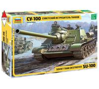 1:35 Zvezda Soviet S.P.Gun Su-100 (New Molds) Kit ZS3688 Modellino