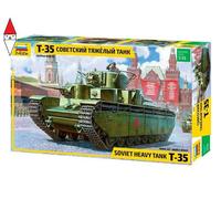 T-35 Heavy Soviet Tank 1:35 Plastic Model Kit 3667 ZVEZDA