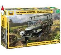 ZVEZDA 1/35 US WWII MILITARY MULTIPURPOSE VEHICLE 3/4 T WC-52