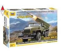ZVEZDA 1/72 BM-21 GRAD RUSSIAN TRUCK-MOUNTED MULTIPLE ROCKET LAUNCHER