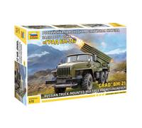 ZVEZDA 1/72 KIT MILITARE BM 21 GRAD 1 LANCIARAZZI CAMION MODELLINO STATICO