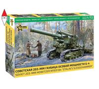 Modellino Canon Soviet 203 MM Howitzer M1931 B4 " Stalin's IN Legno " ZVEZDA 5