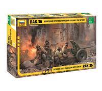ZVEZDA 1/35 PAK-36 GERMAN ANTI-TANK GUN WITH CREW