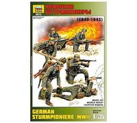 Zvezda-3613 German Sturmpioniere WWII, Scala 1/35, Plastic Model Kit, Multicolor