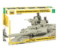 Zvezda 3684 500783684 - 1:35 Russian Contemporary Tank equipaggio kit di montaggio per principianti dettagliato, non verniciato